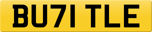 BU71 TLE private number plate